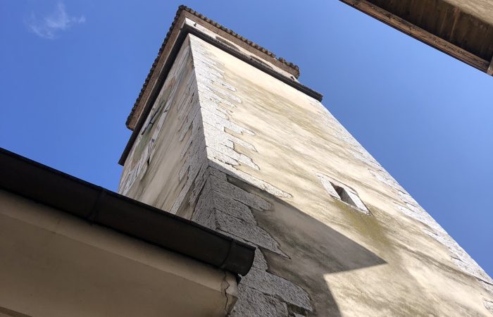 Chiesa di San Rocco (vecchia) il campanile - Brusino